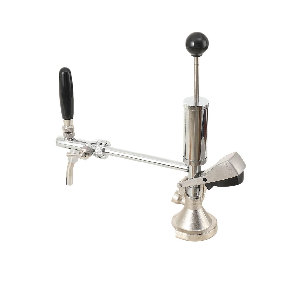 4-Zoll-Bierfass-Partypumpe, Bierfass-Zapfhahn aus Edelstahl, Keg-Zapfhahn-Kit mit Luftpumpe und Verteiler, Kolbenschankhahn für Keg-Anschlüsse, Perfekt für Picknicks, Partys oder Camping