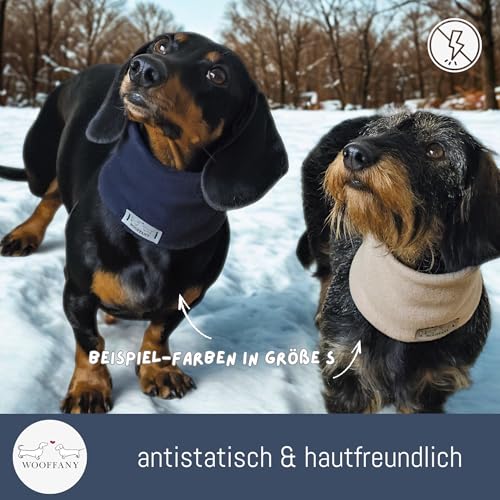 WOOFFANY Loop-Schal Design Sarah - 100% Baumwollfleece - waschbar bei 30° - für kleine Hunde bis mittelgroße Hunderassen - Handgefertigt in Deutschland