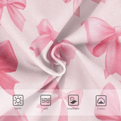 Wusikd Pink Bows Ribbons Girls' Underwear Cotton Girls Briefs Soft Toddler Underwear 2T3