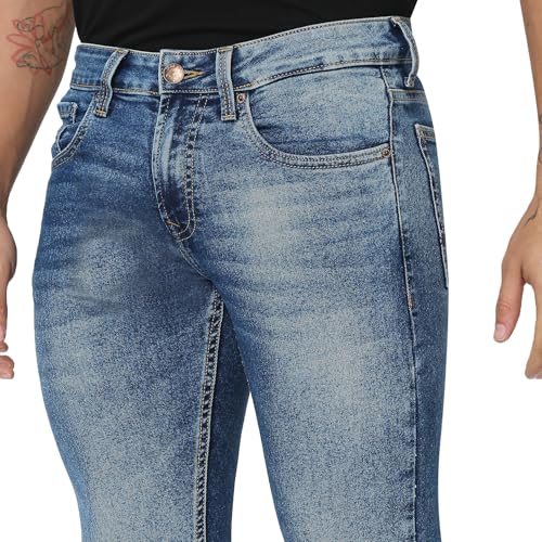 Image of Spykar Men's Skinny Fit Low-Rise Casual Jeans