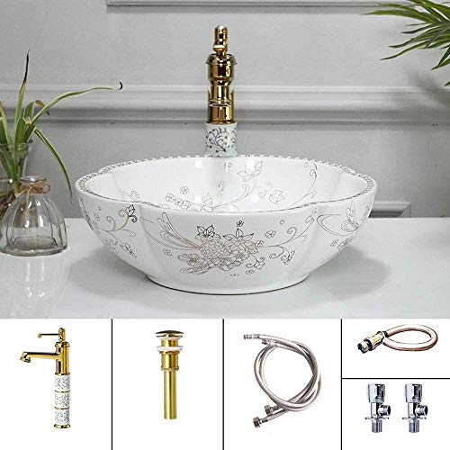 Lavabo de cerámica b Hotel Art Sink con grifo integrado de alta gama 7