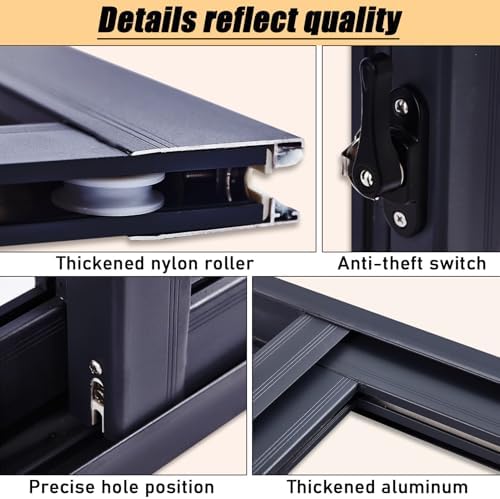 Sliding Window with Tempered Glass & Screen - Perfect for Barns, Basements, Mobile Homes, Houses, Bathrooms & Garages - Durable, Energy-Efficient Design