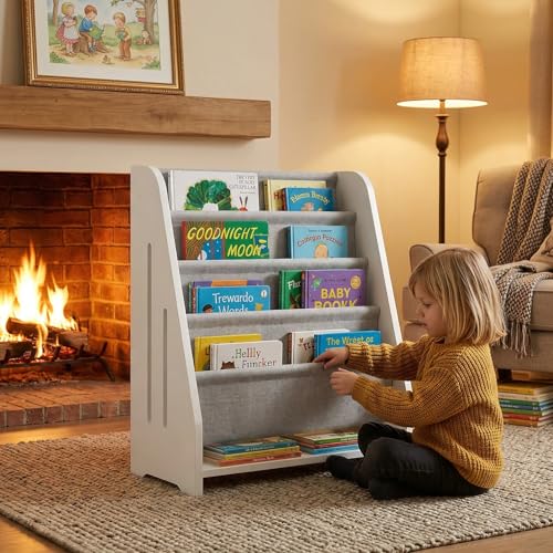 Image of Wood Kids Bookshelf,SnowfallWhite