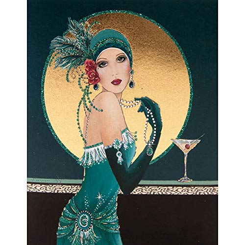 Kit de broderie diamant 5D à faire soi-même, motif femme noble, strass ronds, pour décoration de la maison, 30 x 40 cm Cover