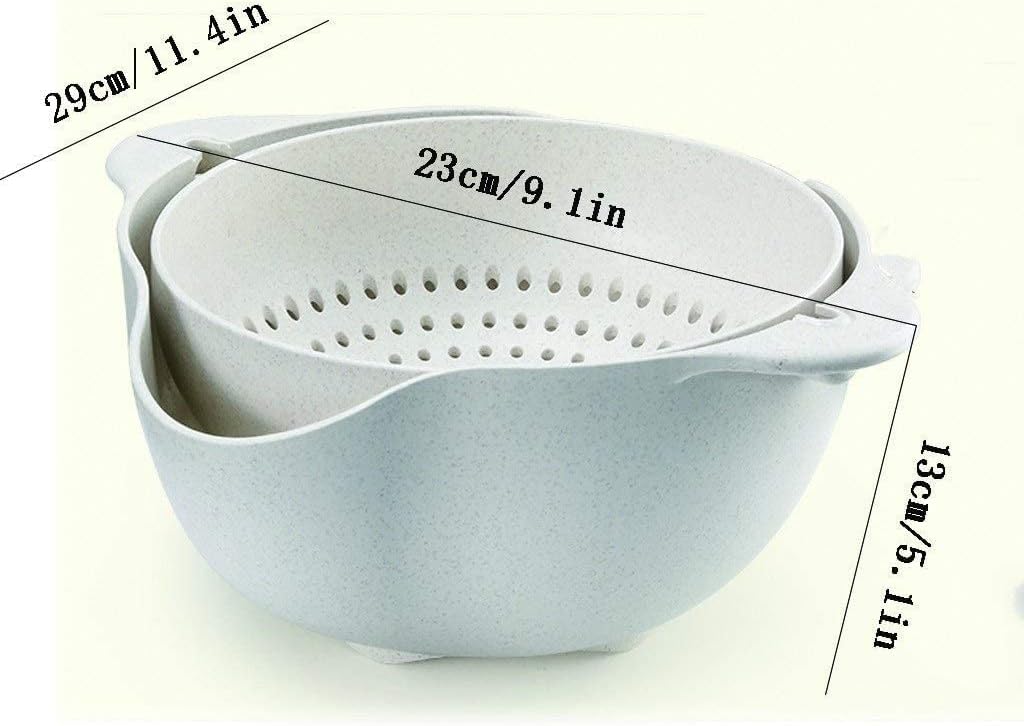 Colander，Colander Strainer，Colander Strainer Basket，Sink Strainer Colander Drain Basket 2 Pieces Kitchen Strainer Colander and Bowl Sets Kitchen Strainer Set Perfect for Draining Pasta, Cleaning Veget