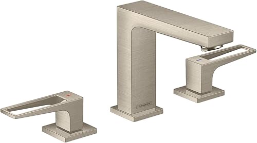 Miniatura 2 de Hansgrohe Metropol 74518001 - Grifo para lavabo de baño (2 asas, 3 5 pulgadas de altura, color cromado