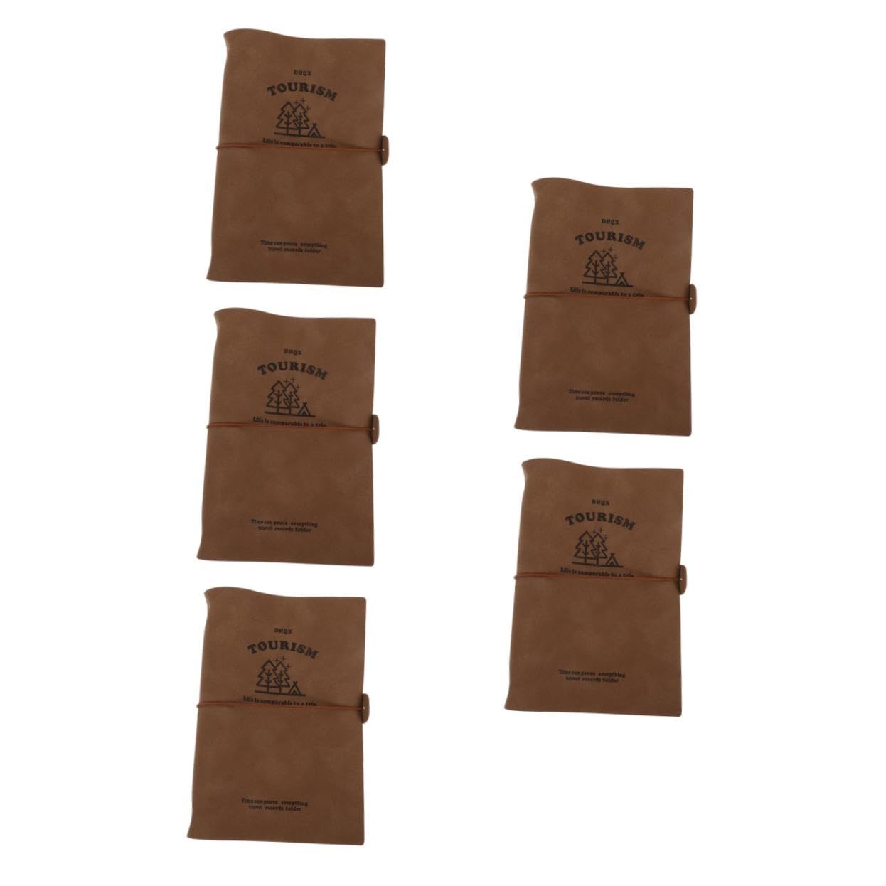 Album loose leaf brun 5 pièces pour rangement bijoux et billets