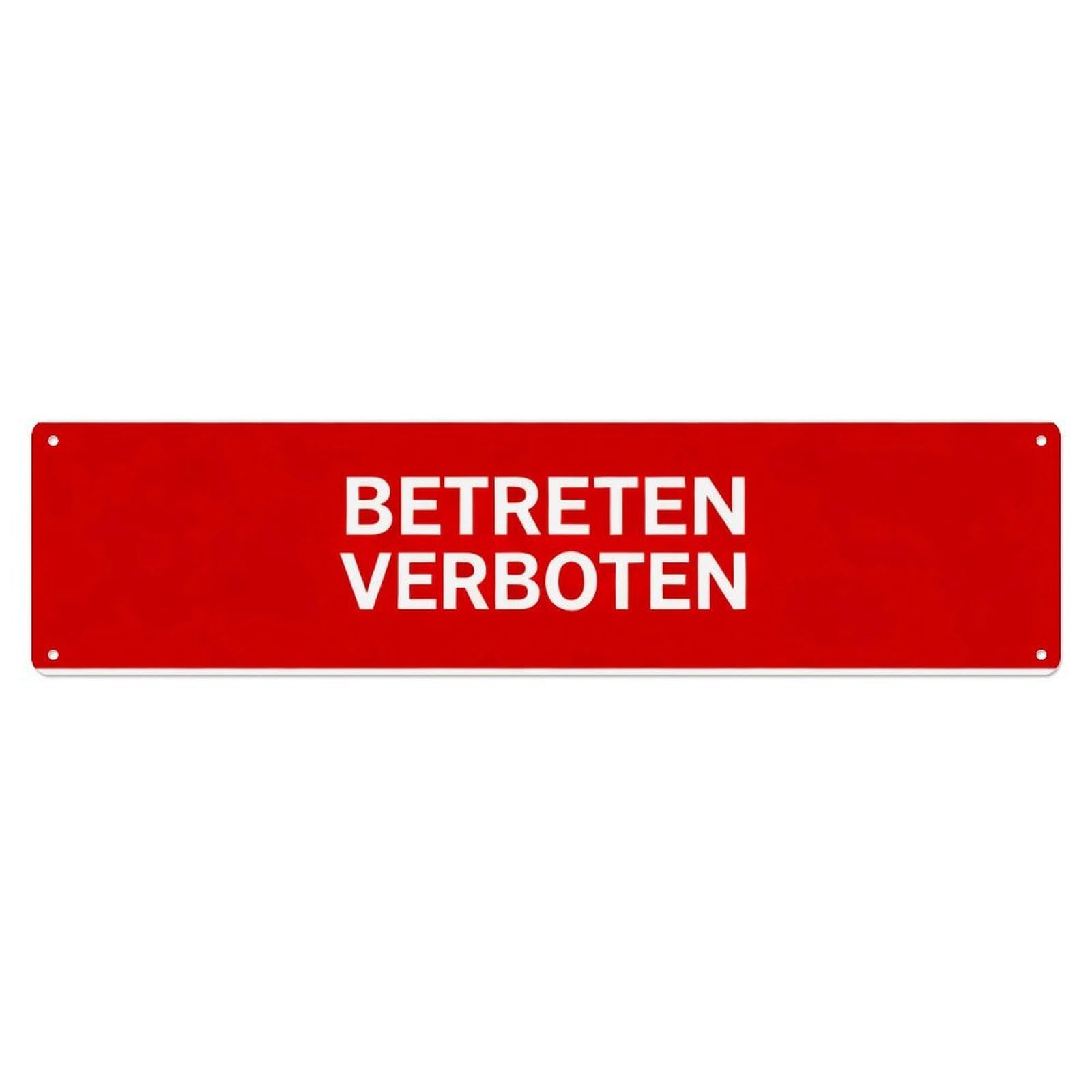 Entry Prohibited Area Warning Metal Tin Sign Plaque Wall Decor for Cafe, Club Bar, Office, Home Garden Metal Poster 4x16Inch