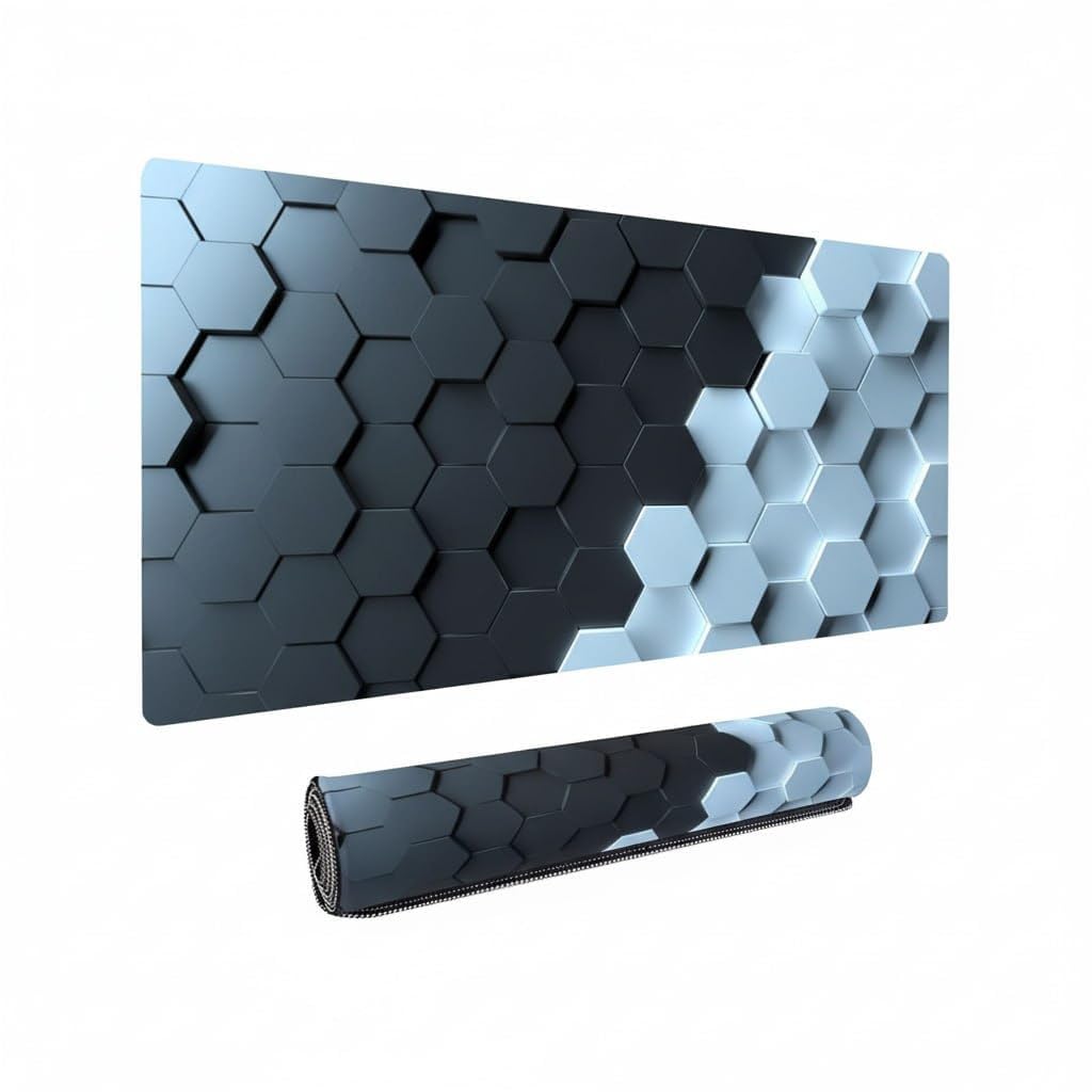 Honeycomb Science Technology Gaming Mouse Pad | Large 30×80 cm Extended Desk Mat with Non-Slip Base & Stitched Edges | Multicolor Smooth Surface for Office, Home & Gaming Setup-image-31