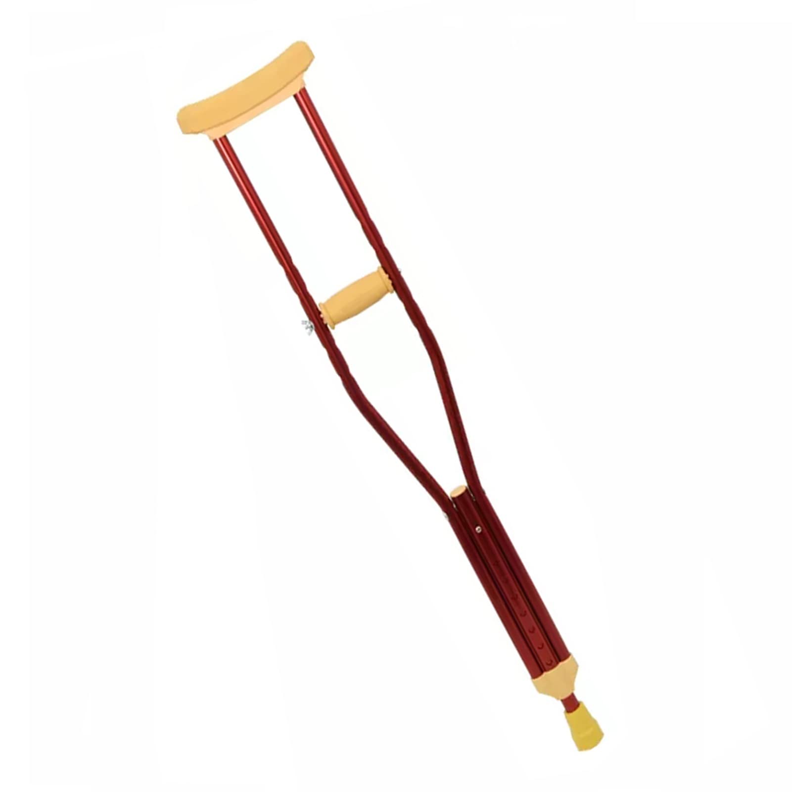 Stampelle Ascellari Regolabili, Bastone da Passeggio Ortopedico per Adulto, Stampelle da Donna in Lega di Alluminio Ultraleggere (Color : Rouge, Size : 1 Count)