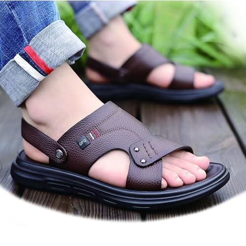 Men's Leather Sandals Men's Shoe Leather Shore for Man Outdoor Beach Shoes Shoes for Walking Travel Sandals Sporty Sandals Travel Shoes Sporty Shoes 5