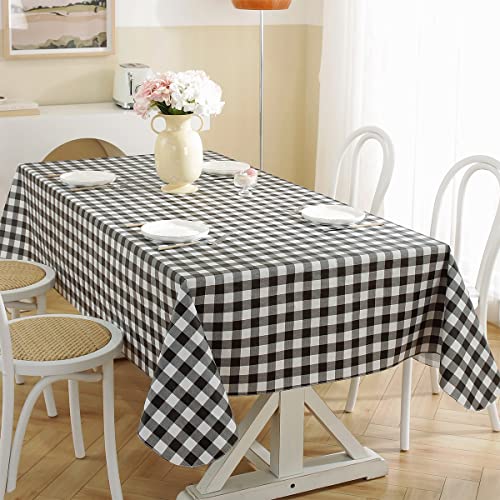 Buffalo Plaid Vinyl Tablecloth With Flannel Backing Rectangle 52 ...