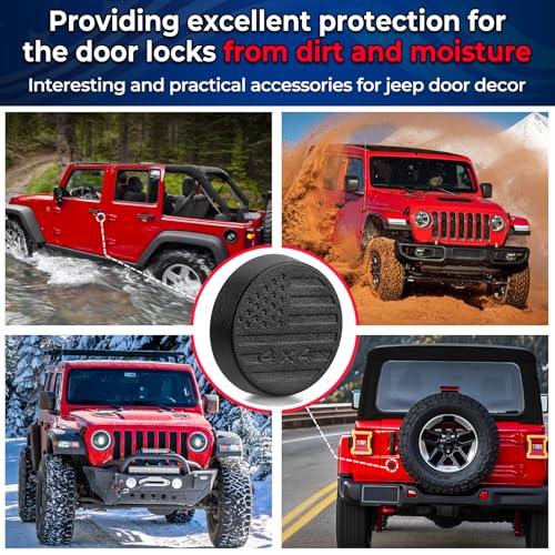 Image of CALBEAU Keyhole Covers Compatible with 2018-2026 Jeep Wrangler & Gladiator