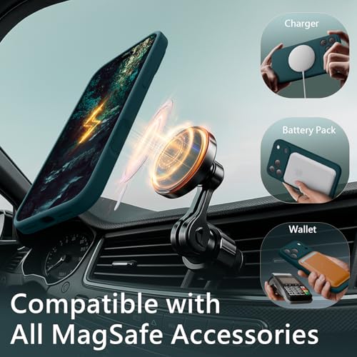 FireNova Magnetic for iPhone 17 Pro Max Case, Compatible with MagSafe, [Integrated Silicone Camera Control Button] [Camera Protection] Anti-Scratch Microfiber Lining Phone Case, 6.9", Teal by FireNova - Image 6