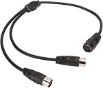 5Pin Din to 2 5Pin Din Cable, 5Pin Din Female to Dual 5Pin Din Male Cable Y Splitter Adapter Sound Connecting Cable for MIDI Keyboard