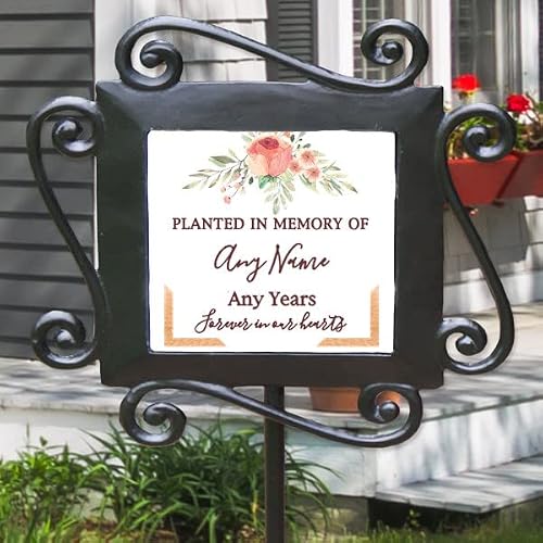 GiftsForYouNow Personalized Planted in Memory of Floral Garden Stake - Thumbnail 6