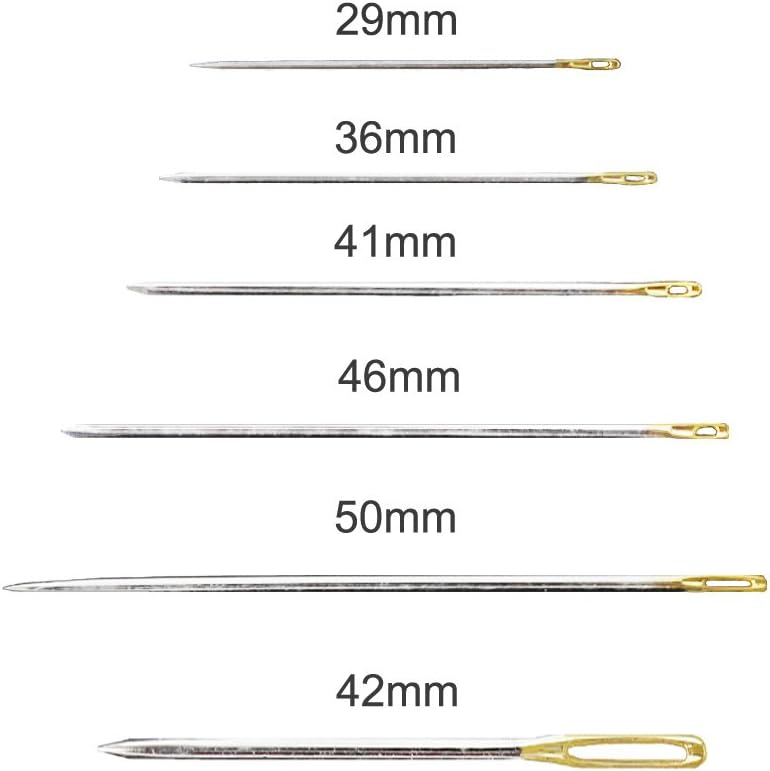 Premium Hand Sewing Needles for Sewing Repair, 30-Count Assorted Embroidery Needles with 2 Threaders, Large Eye Sharp Needle, Handsewing Needles Kit for Ccross Stitch