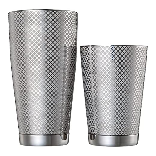 Barfly Diamond Lattice Shaker Set, Stainless Steel