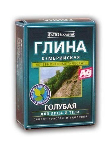 Phytocosmetic Blue Healing Clay Powder Natural with Silver Ions for Face and Body 100g(3.5oz) - Cambrian
