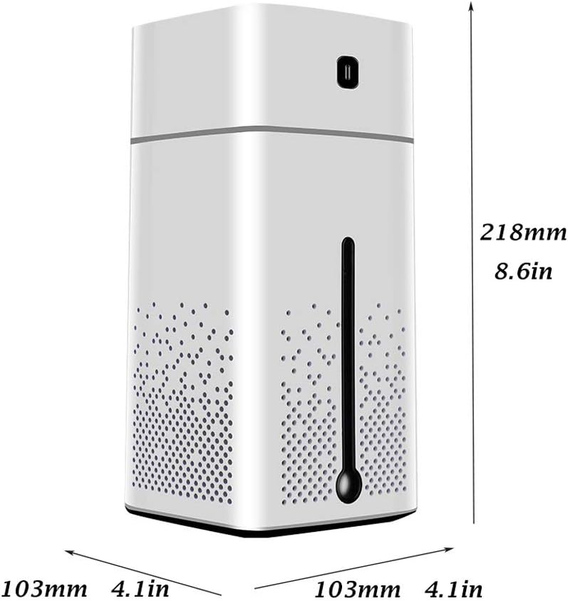 Humidifier 1000ML Air Humidifier USB Diffuser Aromatherapy Essential Oil with Night Light Purifier Mute Waterless Automatic Power Off Humidifier Air Humidifier (Color : Black)