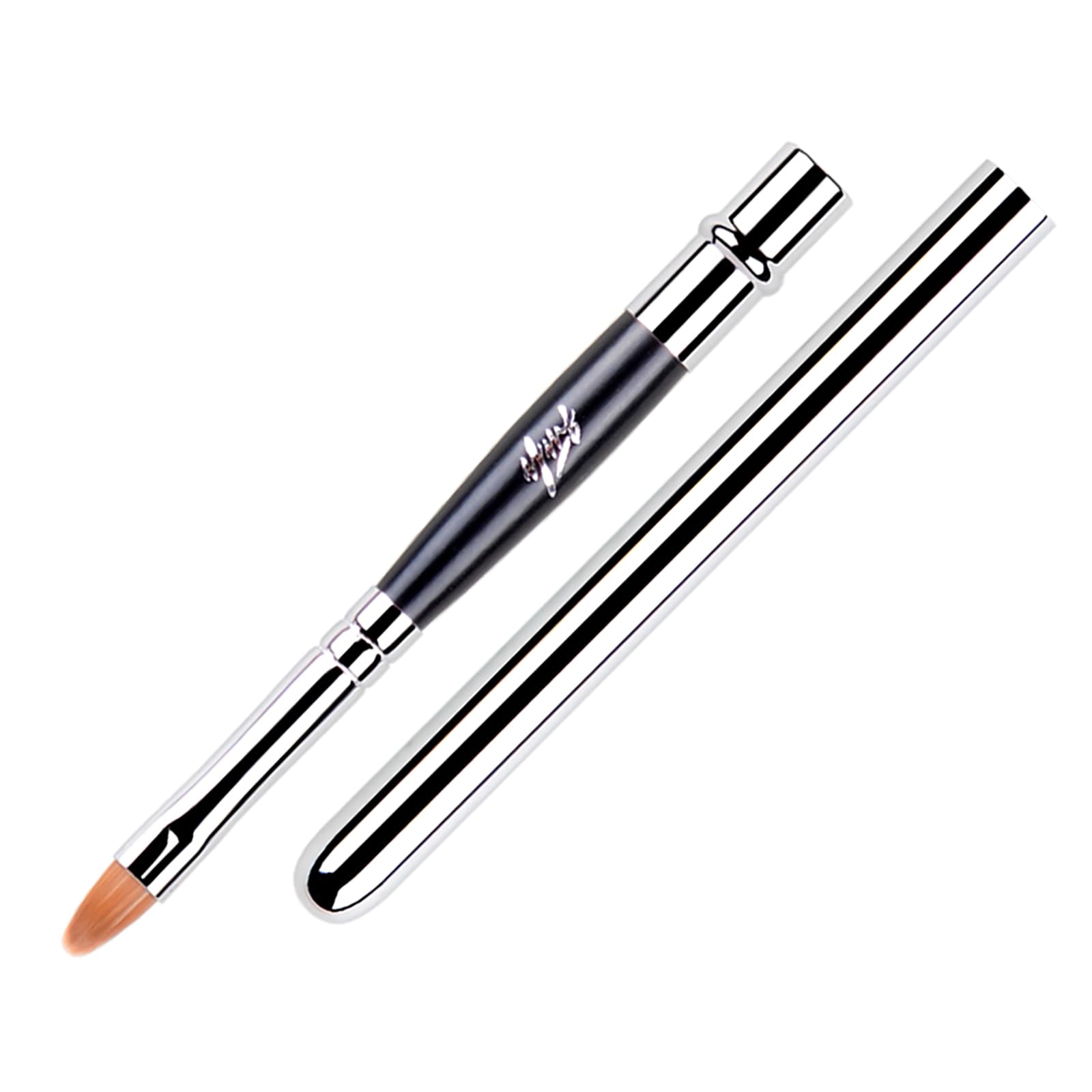 Professional Lip Makeup Brushes for Lipstick Lip Gloss,Exquisite in clude Lid, Silver