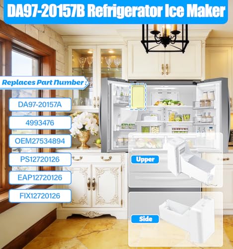 Upgraded DA97-20157B, DA97-20157A Refrigerator Ice Bucket Compatible with Samsung Refrigerator Ice Container RF22R7351SR RF24R7201SR RF22R7351SG Ice Maker PS12720126 Refrigerator Ice Tray Ice Bin by ALVAR - Used condition - Image 4