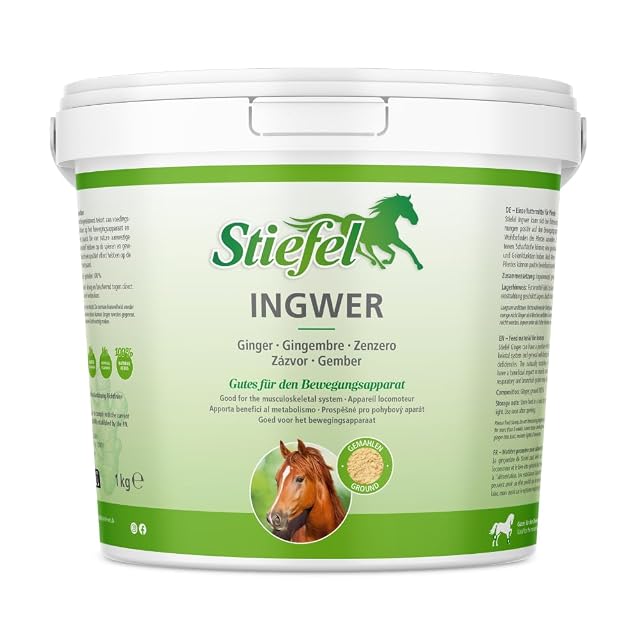 Stiefel Jengibre para caballos, 100% jengibre natural, puede apoyar la salud respiratoria y articular