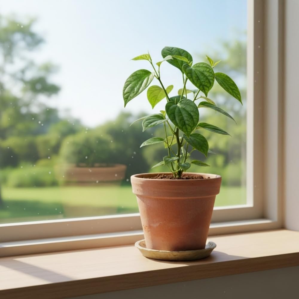 Black Pepper Plant Live, Black Pepper Tree Plant, 4 to 6 Inches, Well - Rooted Piper Nigrum Seedling for Indoor Outdoor Growing