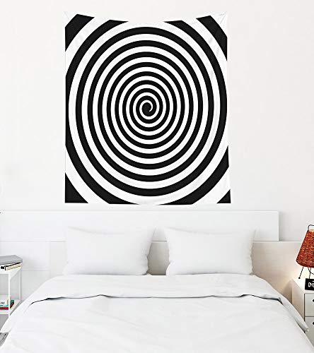 Crannel Winter Wall Hanging Tapestry, Abstract Fractal Patterns Shapes