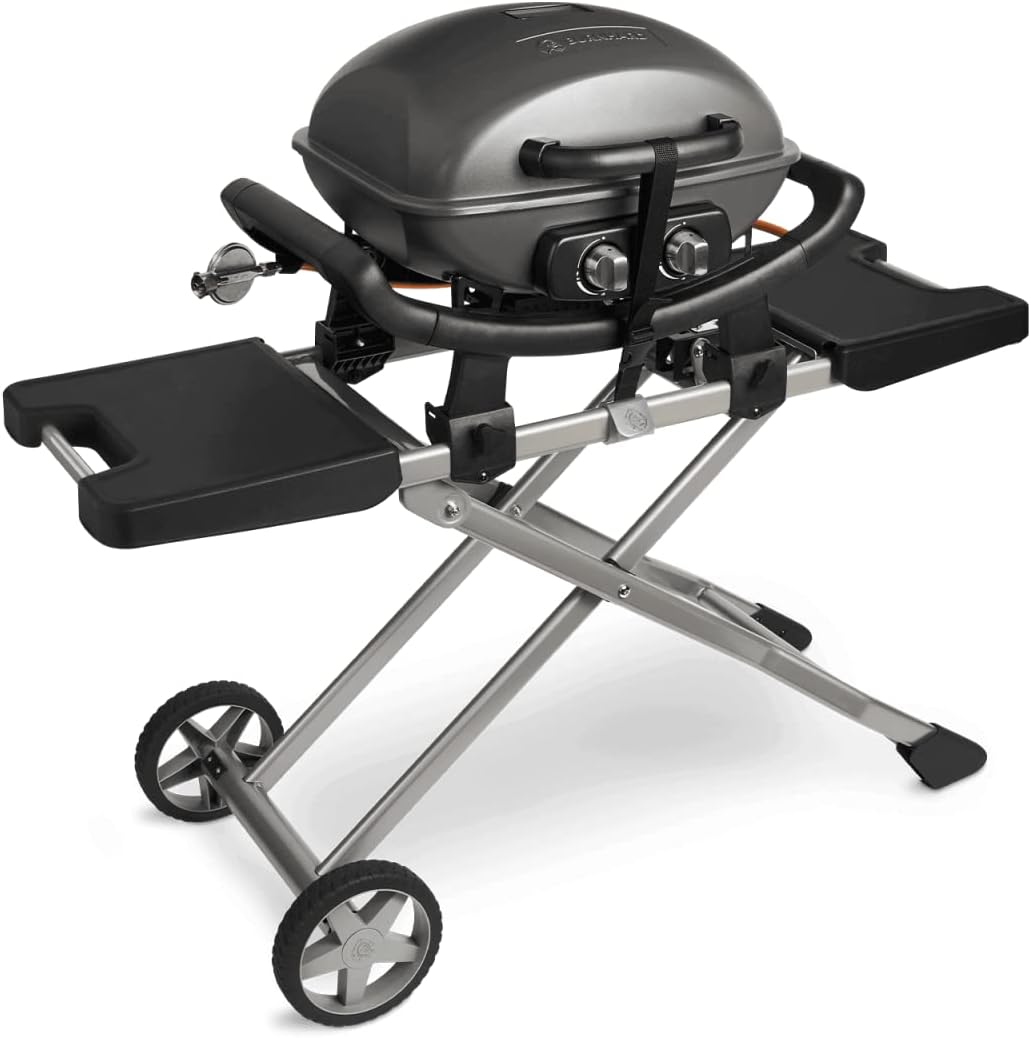 BURNHARD Tragbarer 2Brenner Gasgrill WAYNE inkl. Rollwagen, 3,5 kW bis