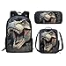Showudesigns Cool Dinosaur Children Backpack Set with Schoolbag Lunch Bag Pencil Case