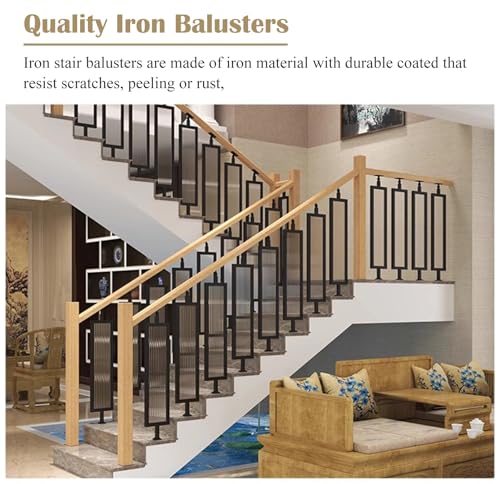 Balustre d'escalier en fer forgé anti-chute pour rampe sûre