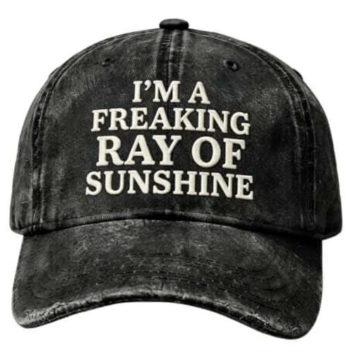 Funny Embroidered Hat，I’M A Freaking RAY of Sunshine