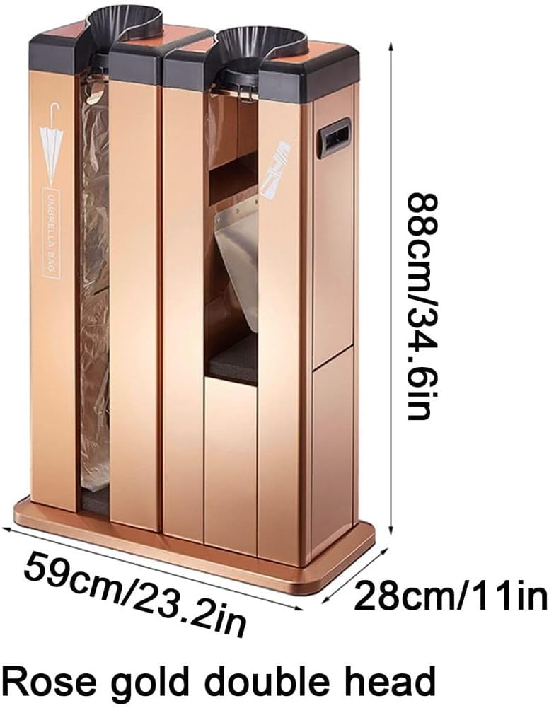 Automatic Wet Umbrella Bag Dispenser with Stand & Wheels - Commercial Machine for Hotels, Offices, and Events - Keep Floors Dry and Clean
