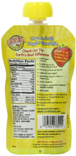 Earth's Best Sesame Street Fruit Yogurt Smoothies - Strawberry Banana - 4.2 oz - 6 pk image 5