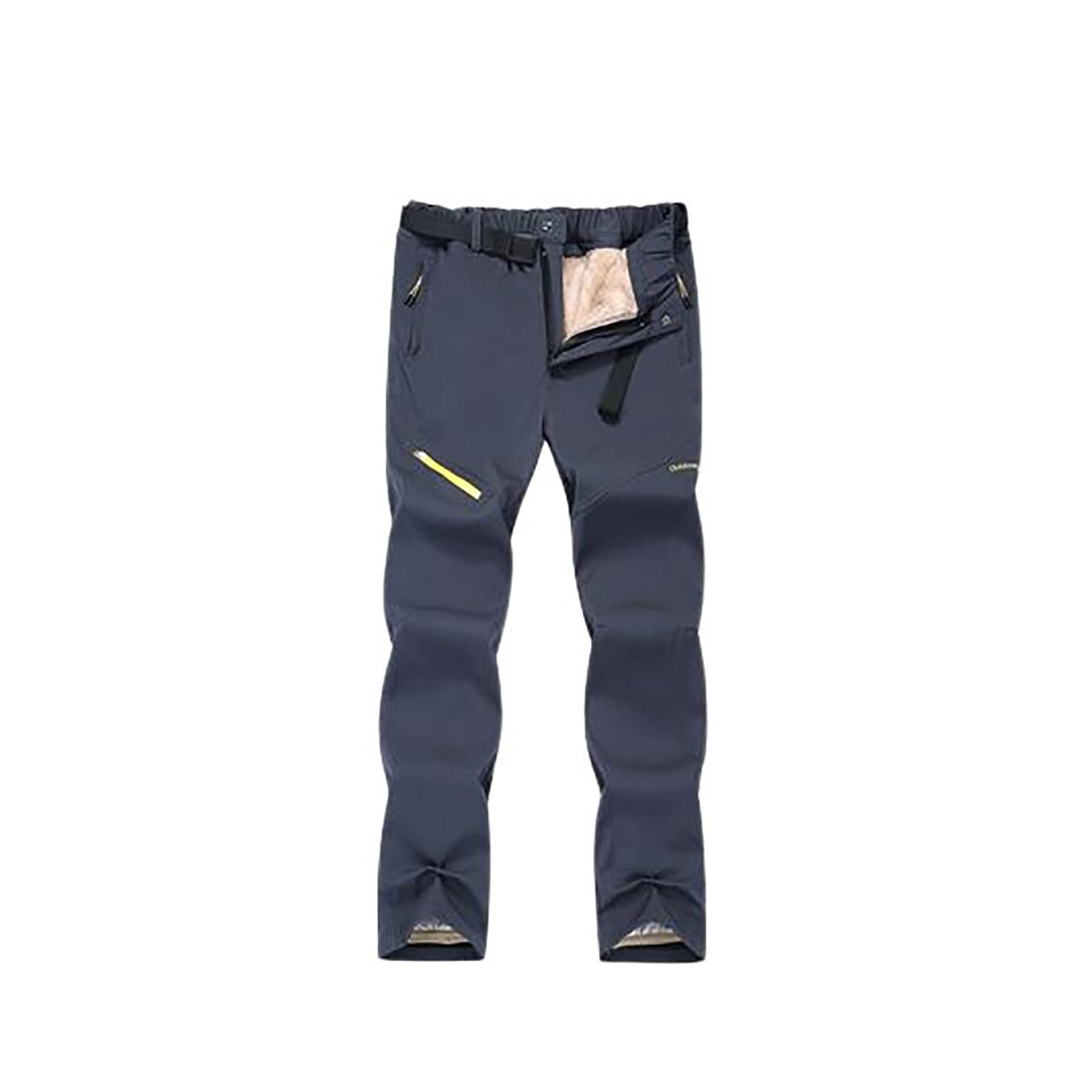 Zimowe polarowe spodnie narciarskie, wygodne, wiatroszczelne, ciepłe, wodoodporne, miękkie skorupy Slim Fit z kieszeniami na zamek Spodnie narciarskie, do wędrówek pieszych Snow Snowboard Pants