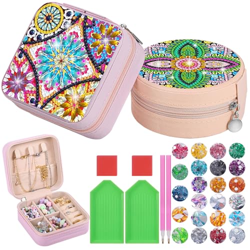 Artisanat cadeaux pour 5 à 10 ans avec le coffret double boîte à bijoux diamant
