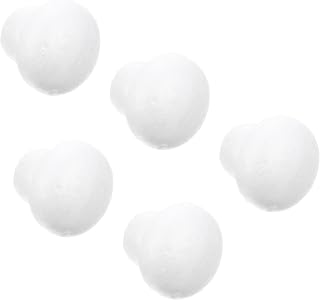 ARTSEWPLY 5 Pcs DIY Solid Foam Mushroom Models for Painting and Crafting Smooth White Foam Material for Handmade Decorative Ornaments Easy to Color and Glue for DIY Art Projects and Home