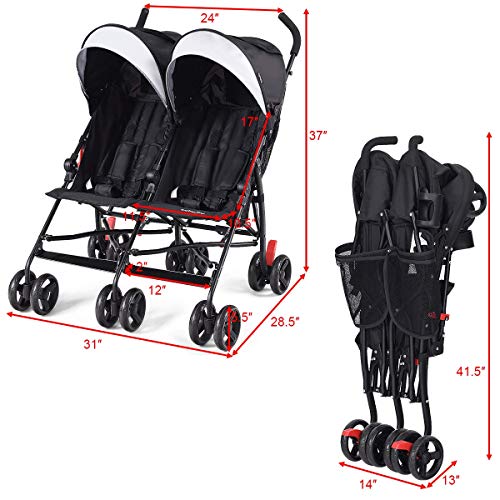 Baby Joy Twin Stroller - Image 9