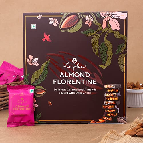 Loyka Almond Florentine/Chocolate Almond Box - 12 pcs | Premium C...