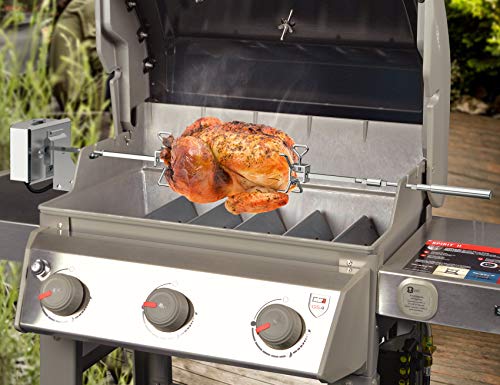 Onlyfire BRK-6045 Edelstahl Grillspieß, Set passt für Weber Spirit 200/300 & Spirit II Serie 200/300 Gasgrills
