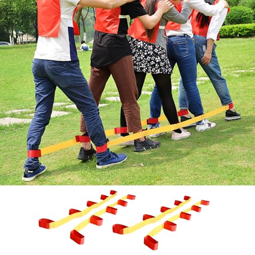 Sonyabecca Cooperative Band Walker 5-Legged Race Band Set Game Teamwork Training for Children Adult,2 Complete Sets (Total 10 Players) by Sonyabecca - Used condition - US$23.73