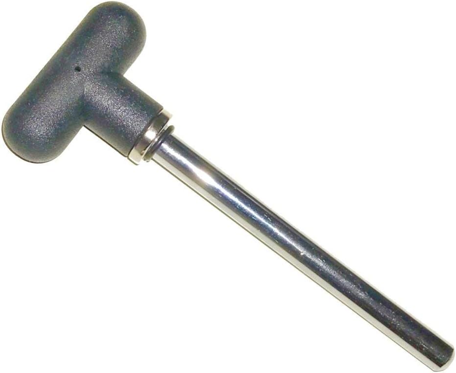 SB Distribution Ltd. Magnetic Pin, Tensile (3/8" Dia 4-1/4" Locking Space) Black T Handle Knob || Universal Weight Stack SELECTOR Key | Chrome Plated Steel Shaft | by SBD