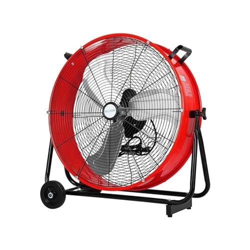 YCNLYSSR Ventilador de Piso Industrial, Ventilador eléctrico Industrial, Ventilador de Tambor de Alta Velocidad de 24', 8100 cfm, Ventilador Industrial de Taller de Metal de 3 velocidades