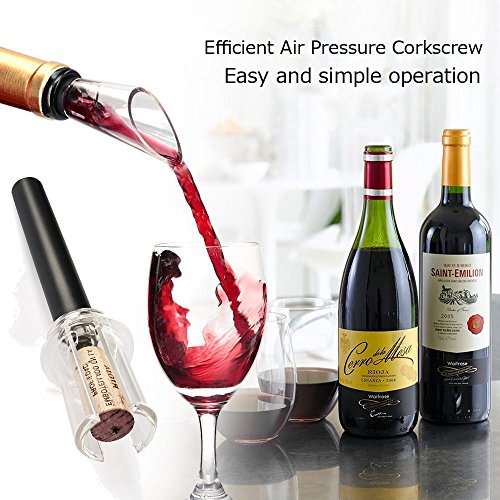 Wine Opener Set,V·resourcing Wine Accessory Tool Kit:air Pressure Bottle Opener With Wine Pourer,Foil Cutter And Vacuum Stopper (Gift Box) #TOP1