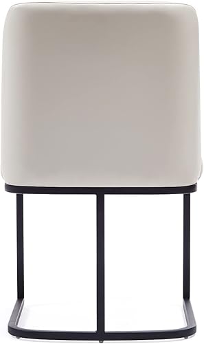 Miniatura 10 de Manhattan Comfort Serena - Silla de comedor moderna de piel sintética, asiento sin brazos, ideal para cocina y oficina en casa, juego de 2, color