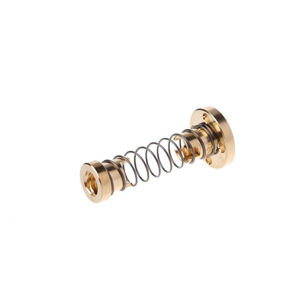 Lysee 3D Printer Parts & Accessories - T8 Anti Backlash Spring Loaded Nut for 8mm Threaded Rod Lead Screws 3D Printer Parts-