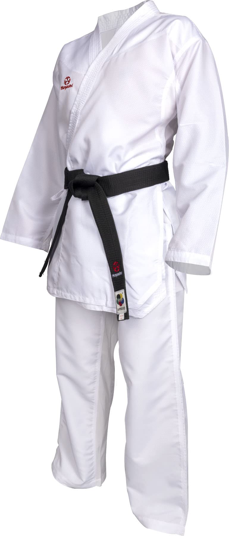 Hayashi Karate-Gi Premium Kumite – Ultraleichter Karateanzug Damen & Herren – WKF Approved Kumite Gi – Funktionale 100% Polyester-Faser – Weißer Karategi für Wettkampf & Training