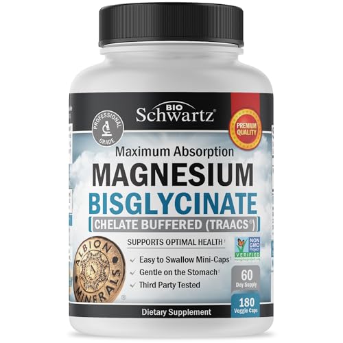 Magnesium Bisglycinate Chelated Supplement - High Absorption...