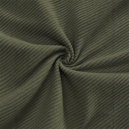 Mokaloha Mens Corduroy Pants, Pacificozy Men's Loose Ribbed Fabric Drawstring Elastic Embroidery Logo Waist Pocket Trousers 6